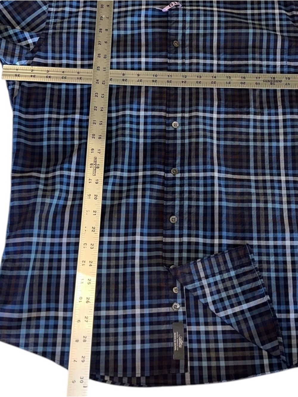 Rodd & Gunn Mens Shirt Cotton Blue Brown Plaid Long Sleeve Button Up Sz XL - Picture 9 of 9